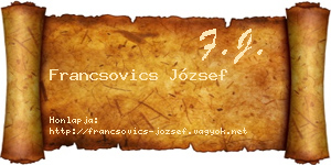 Francsovics József névjegykártya